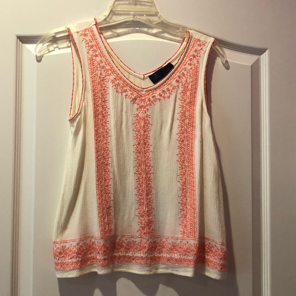 White and pink Francesca’s tank (XS)